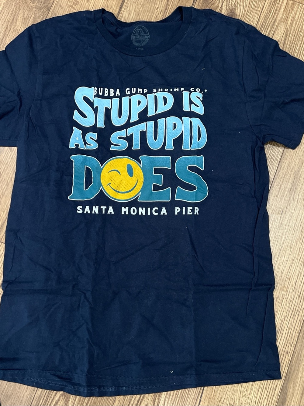 Bubba Gump Shrimp Co. 'Stupid Is As Stupid Does' Navy Graphic Tee